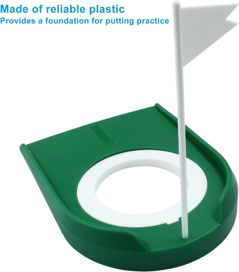 Coufce 2 Pack Practice Golf Putting Cup Hole with Flag Ideal Training Aids for Indoor and Outdoor Golf Practice Sessions - Image 3